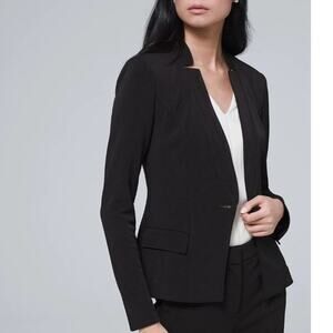 White House Black Market Essential Suiting Blazer Stand Collar Jacket  SIze 8